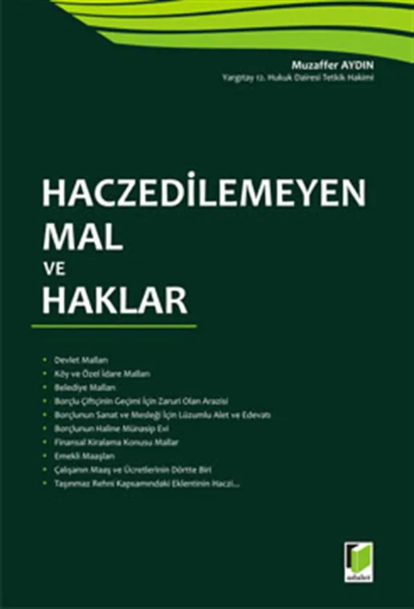 Haczedilemeyen Mal ve Haklar kitabının kapağı